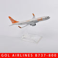 Brazil Air Airlines Boeing 737-800 Airways Airplane Model Plane Aircraft Diecast Metal 1/400 Scale Planes
