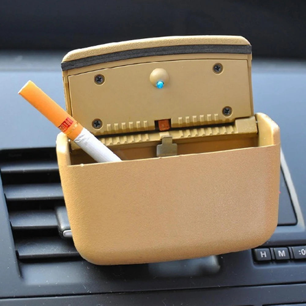 Universal Car Ashtray With LED Lights Auto Cigarette Smokeless Portable Ash Tray With Cover Creative Multi-function Car Supplies