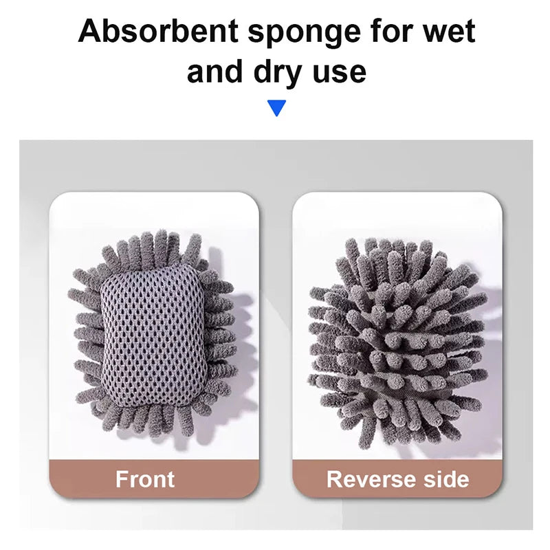 SEAMETAL Car Wash Microfiber Chenille Sponge Scratch-free Car Wash Care Washing Brush Pad Cleaning Tool for Car Accessories