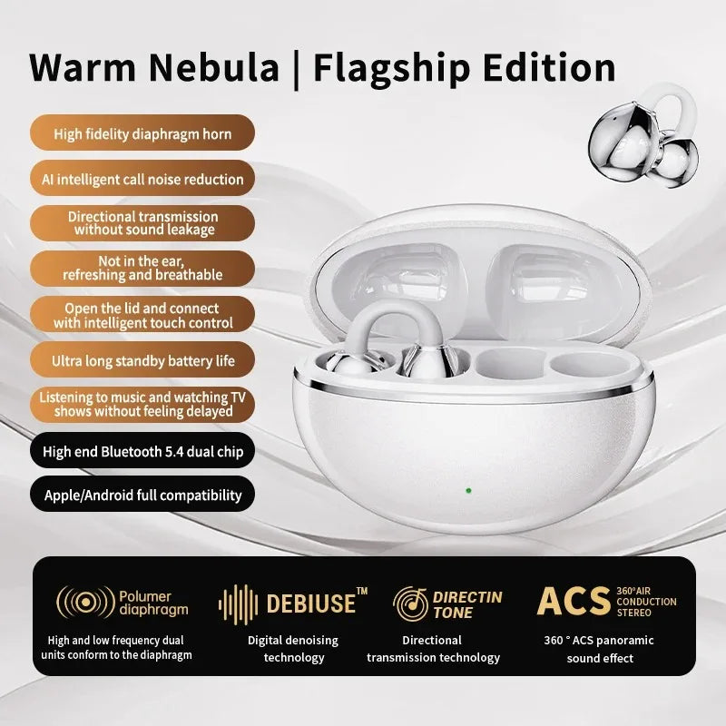 Hot Selling NEW M91 Wireless Ear Clip Earphones Bluetooth High-Definition Calling Touch Earphones for Gaming, Music and Sports