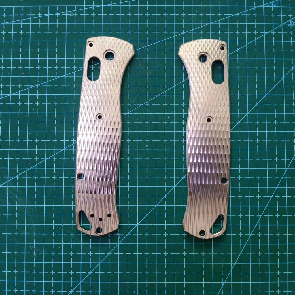 1 Pair Custom MadeTitanium Alloy Handle Scales for Benchmade Bugout 535 Knives