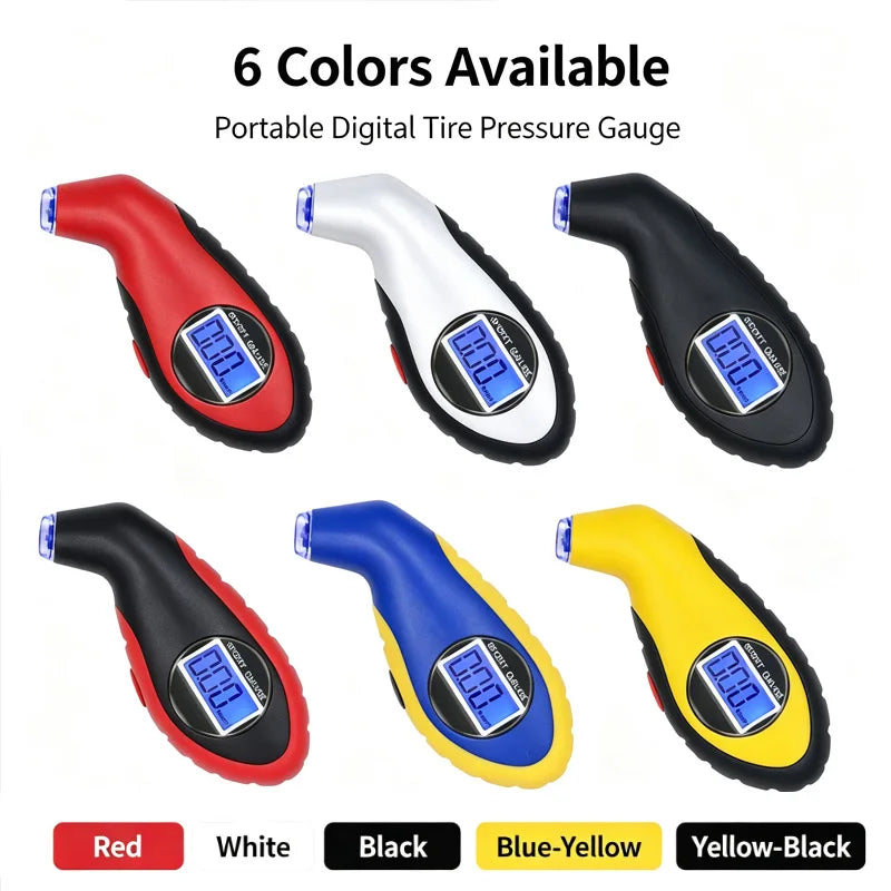 Auto Motorcycle Tyre Pressure Digital Meter Mini Diagnostic Tool Car Styling LCD Display Tire Pressure Gauge Detector For Car