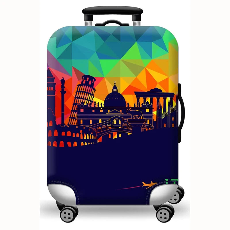 Hot Thick Elastic World Luggage Protective Cover Zipper Suit for 18-32 Inch Bag Suitcase Covers Trolley Cover Travel Accessories