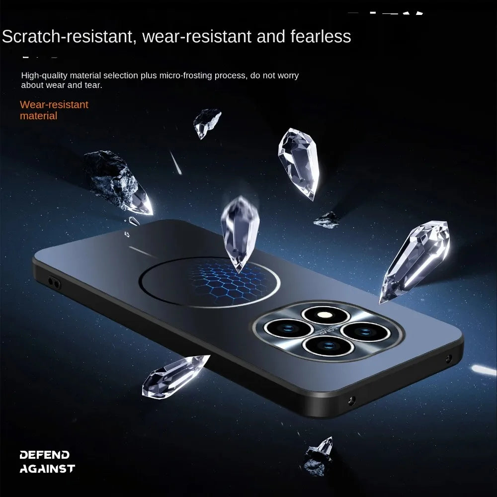 Micro-frosted Ice Feeling Explosion-proof All-inclusive Lens Magnetic Ring Case For Mi Redmi Note 15 Pro 15Pro+ Protection Cover
