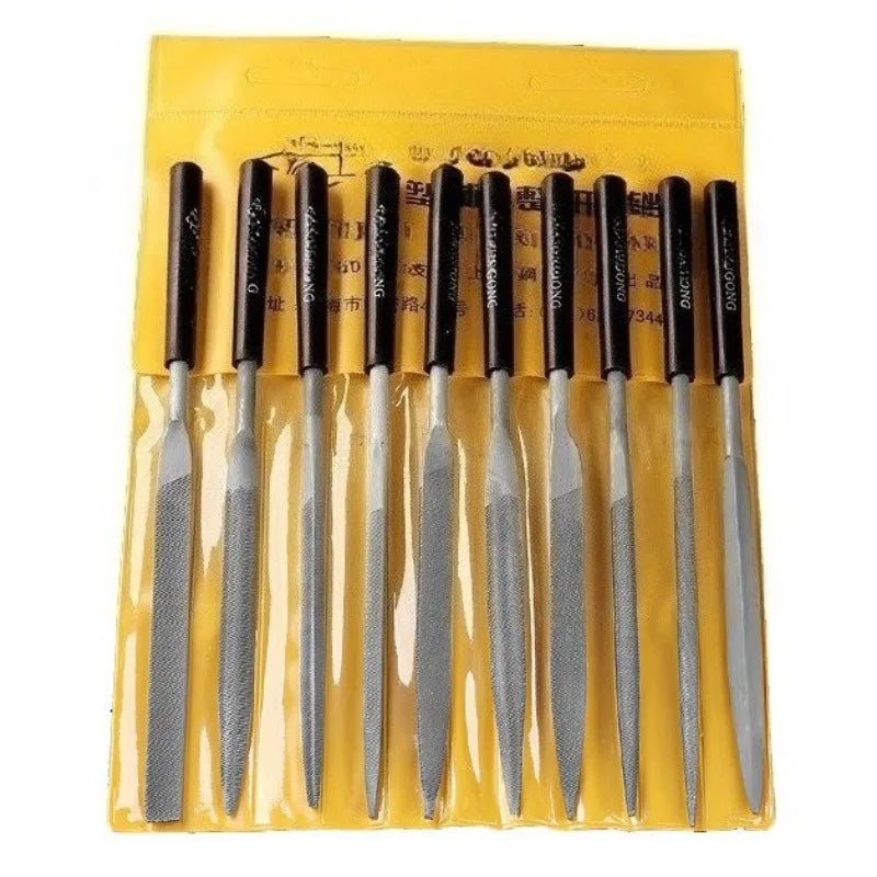 10pcs 140mm Mini Needle File Set DIY Wood Rasp File Needle Jewelry Polishing Carving Diamond File Handy Tools Ceramic Crafts