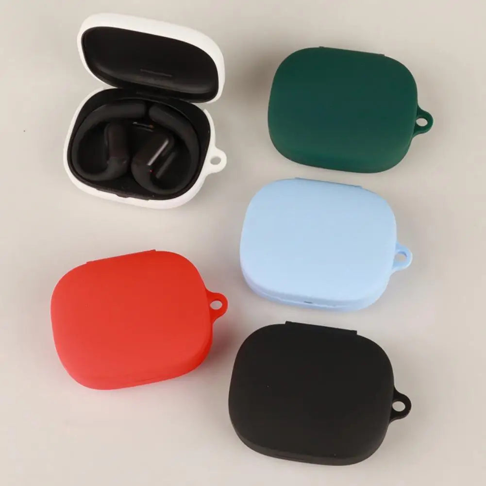 Protective Case for SHOKZ OpenFit Pro T010 Soft Silicone Shockproof Cover with Hook Anti-Fingerprint Dustproof Headphone Shell