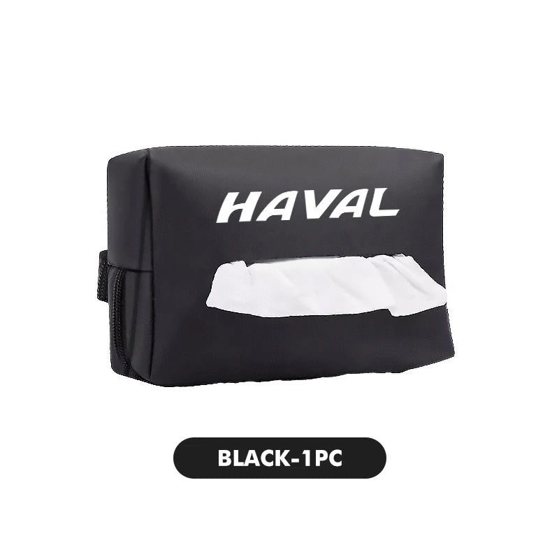 For Haval Car Tissue Box Holder Leather Multifunctional Center Console Armrest Napkin Bag H6 F7 H9 H2 Jolion F7X F7H H5 H7 H2S