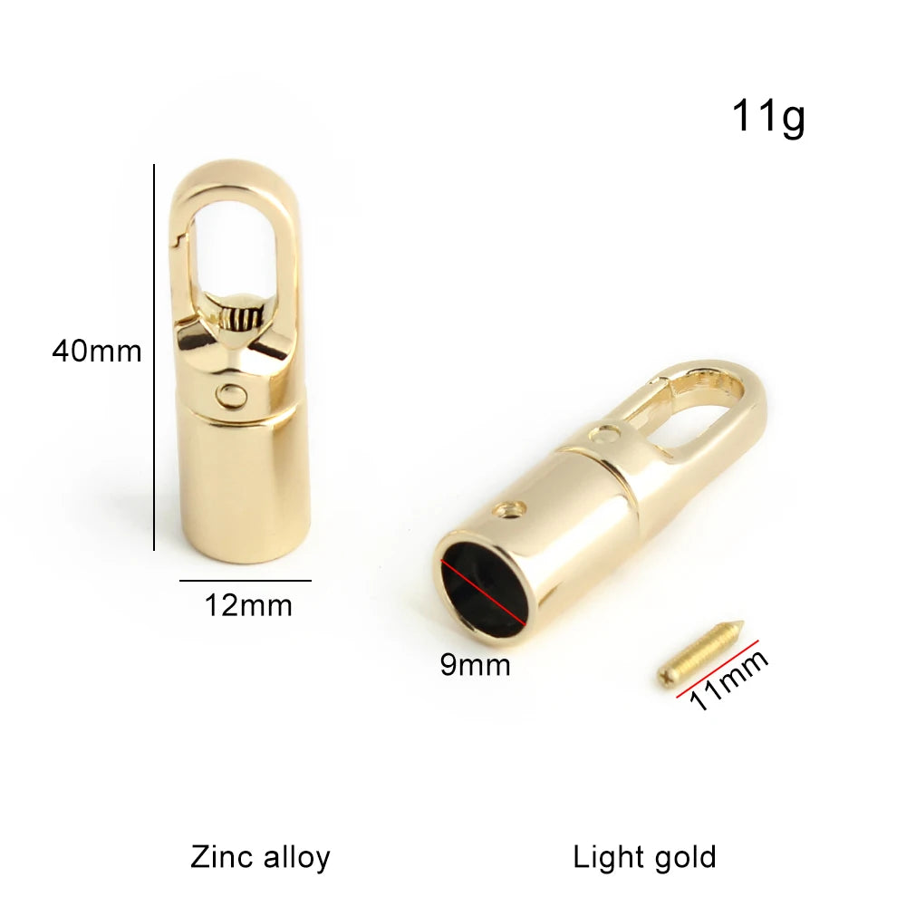 10/30/100PCS Metal Bag Straps Clasps Tassel Fringe Cap Buckle For Lether Rope Cord Lock Connector Hanger Shoulder Accessories