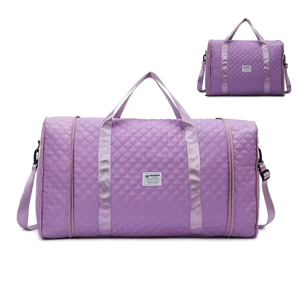Expandable large-capacity travel bag, portable folding luggage storage bag, handbag, travel clothing storage bag, shoulder bag