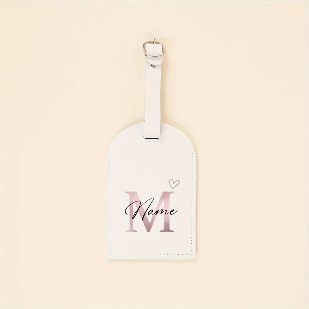 Custom Name Tag Font Name/Initials Wedding Travel Gift Customizable Letter (A-Z) Premium Luggage Identifiersuitable for Bags