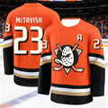 Men's Ice Hockey Ducks Jersey Anaheim Printing Moisture-Wicking Long Sleeve Breathable Sports Uniform Plus Size for Fans