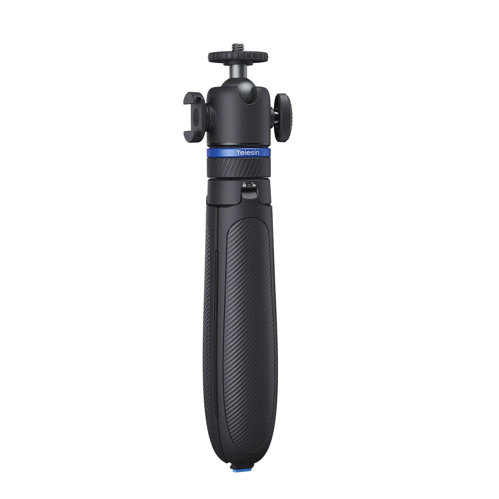 TELESIN Mini Selfie Stick Tripod Aluminum alloy Stand Quick Open Stand for DJI Osmo GoPro Insta360 Action Camera Hand Grip Stand