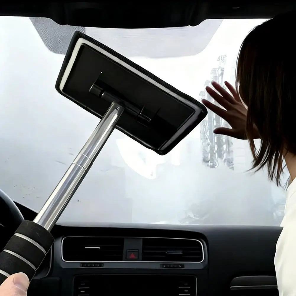 Car Front Windshield Defogging Brush Telescopic Long Handle Car Household Glass Clean Brushes Dust Remover Tool