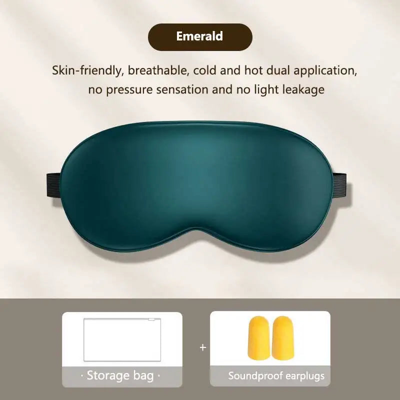 Soft Silk Sleep Eye Mask Light Blocking Breathable Eye Protection Zero Eye Pressure Adjustable Strap Skin-friendly Eye Covers