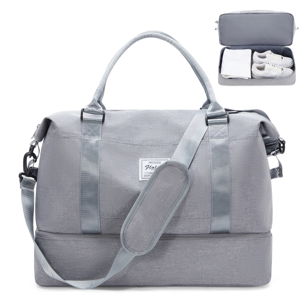 Travel Tote Bag, Lightweight Handbag with Shoe Compartment, Large Capacity Crossbody Shoulder Bag, Cabin Travel Bag, Sports Bag