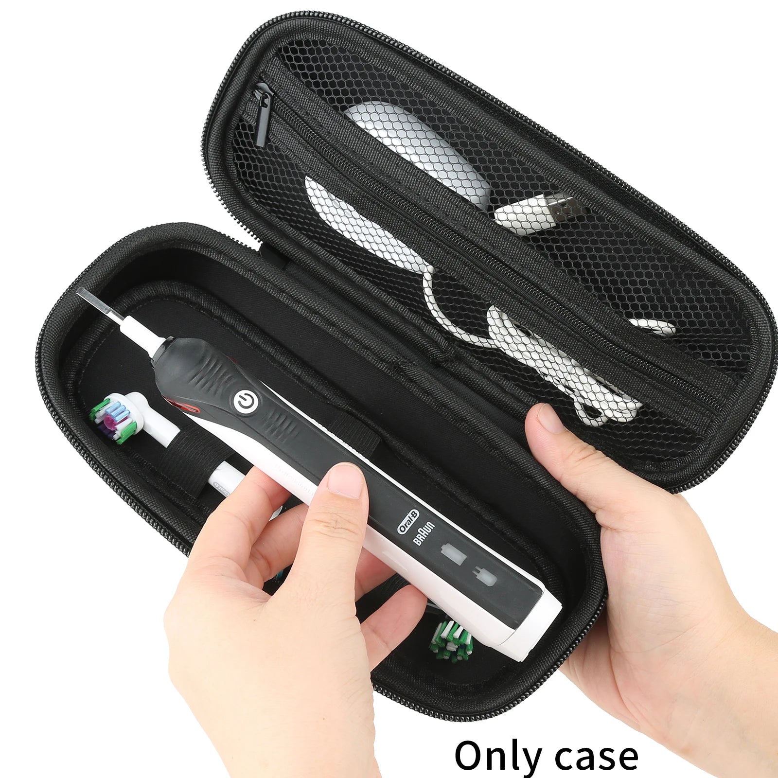 Toothbrush Travel Case for Oral-B Pro 1000, 2000, 3000, 3500, 1500/ for Philips Sonicare Protective Clean 4100 5100- only Bag