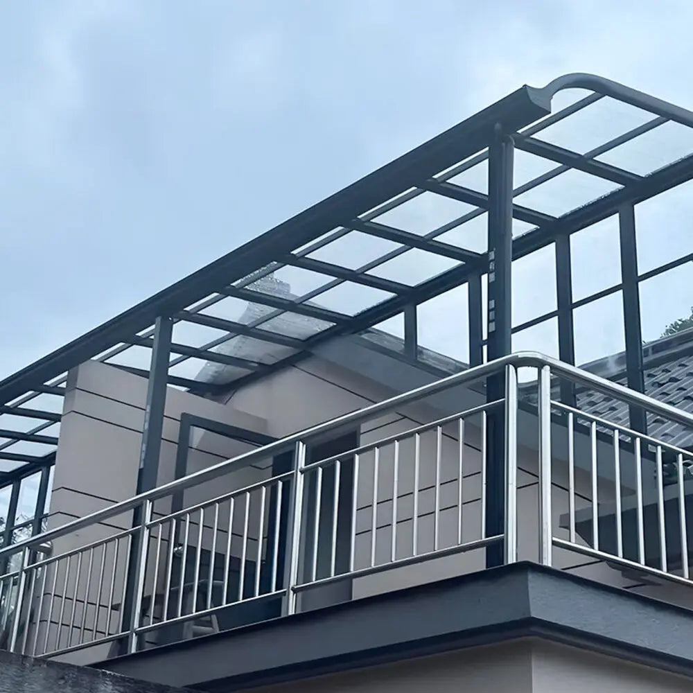 Clear Polycarbonate Awning Door Window Canopy Rain Cover Sunshade UV Protection Outdoor Entrance Porch Shelter Modern