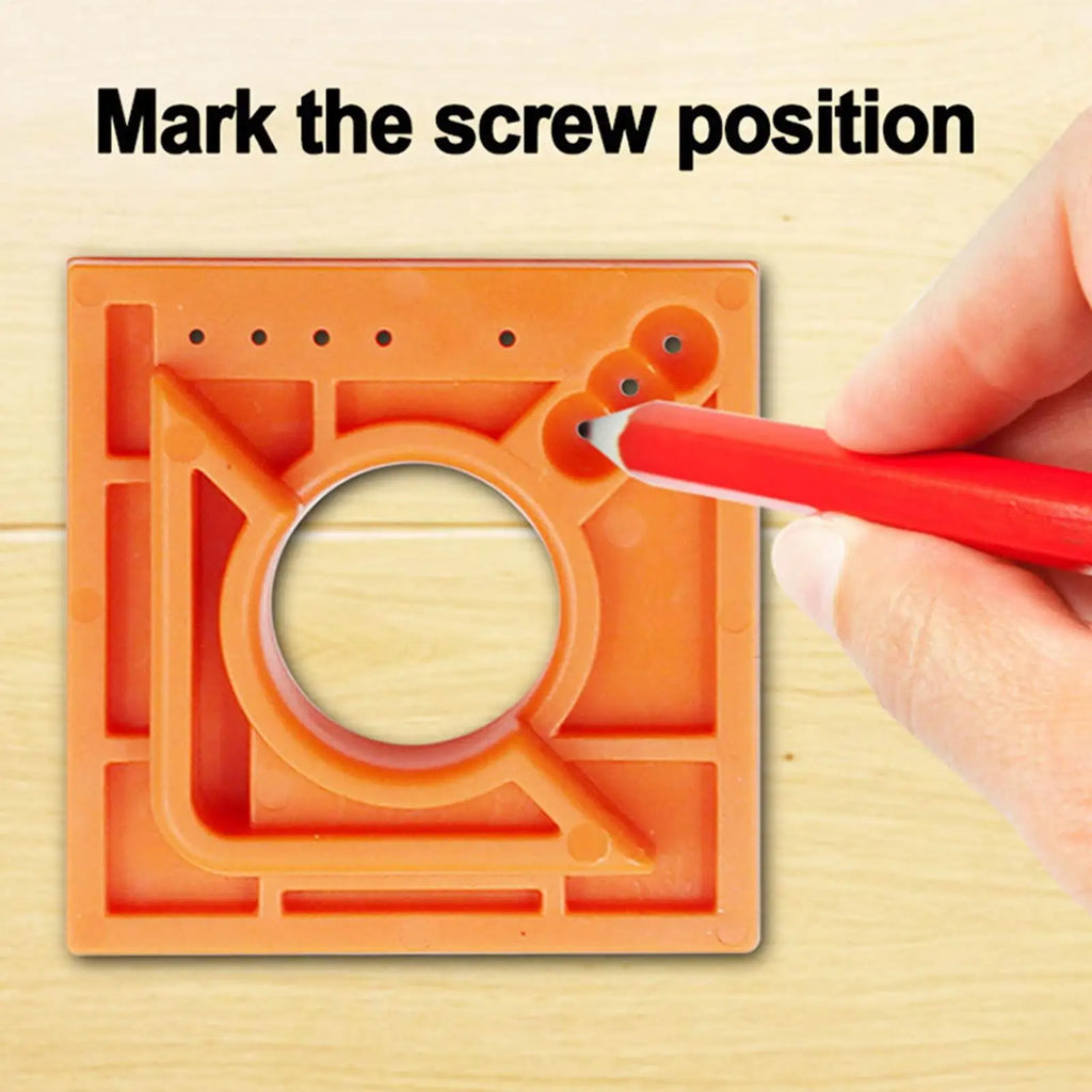 Multifunctional Marking Ruler 6 in 1 Precision Measuring Tool with Level Scriber Parallel Lines Nails Screws Hole Positioning