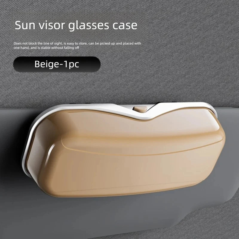 Multifunctional Car Sun Visor Glasses Holder, Portable Eyeglass Storage Box