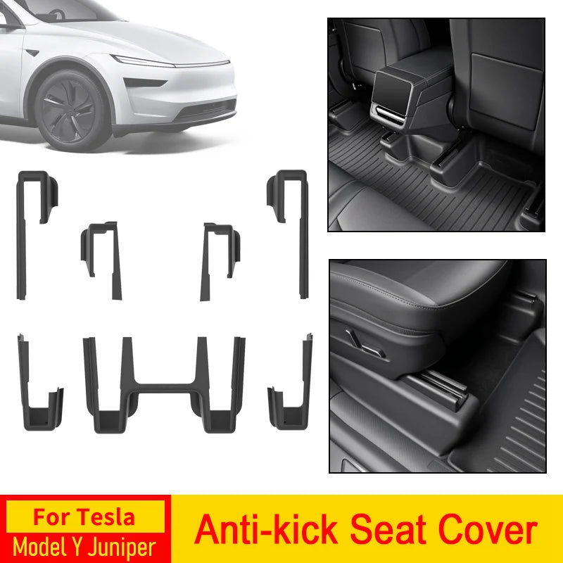 For Tesla Model Y Juniper 2025 2026 Accessories Under Seat Corner Guard Cover Anti-Kick Anti-dirty Pad for Tesla Model Y Launch