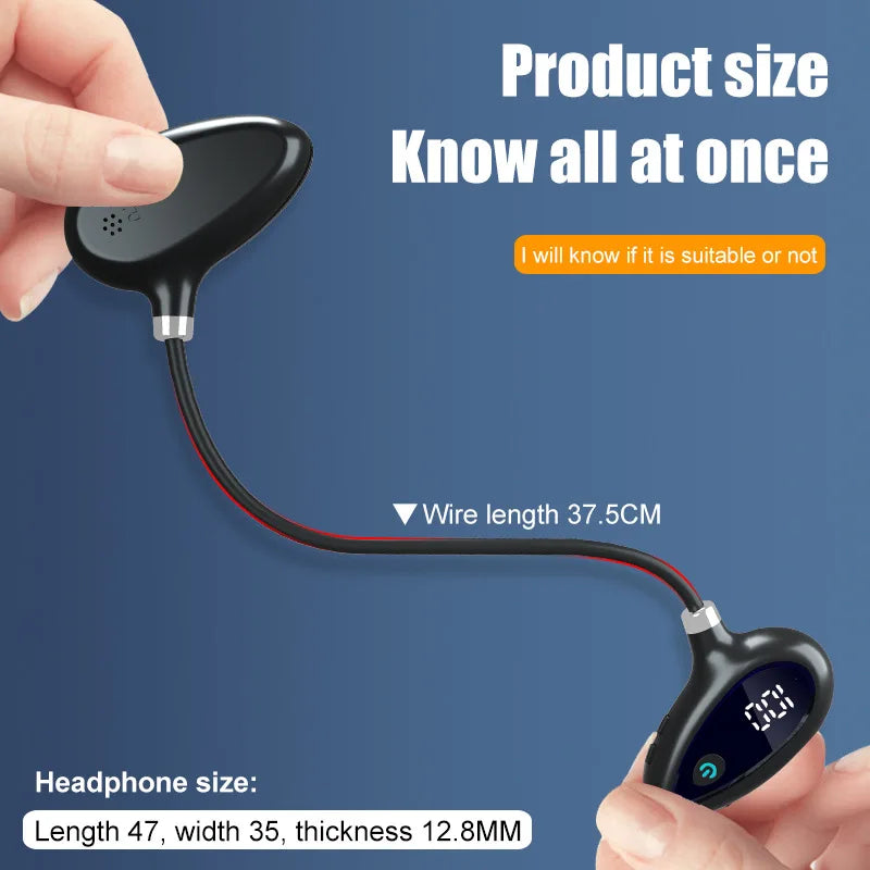 Neck Mounted Bluetooth Earphone Support Card Insertion Bluetooth 5.3 Long Bttery Life Not In Ear Power Display Sport Earphone
