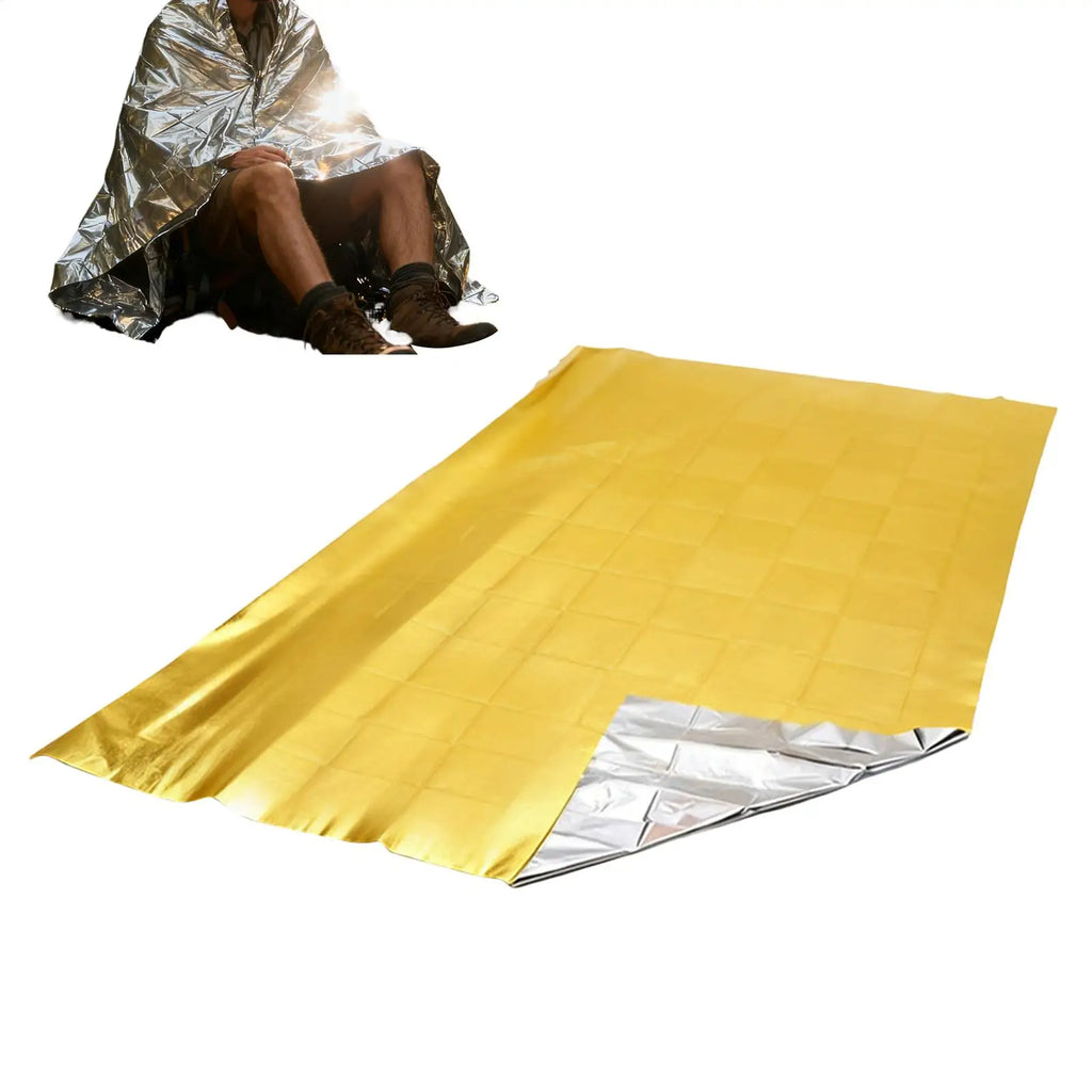 3pcs 130*210cm Emergency Blanket Waterproof Keep Warm Blanket Camping Survival Tool Life Saving First Aid Insulation Tools