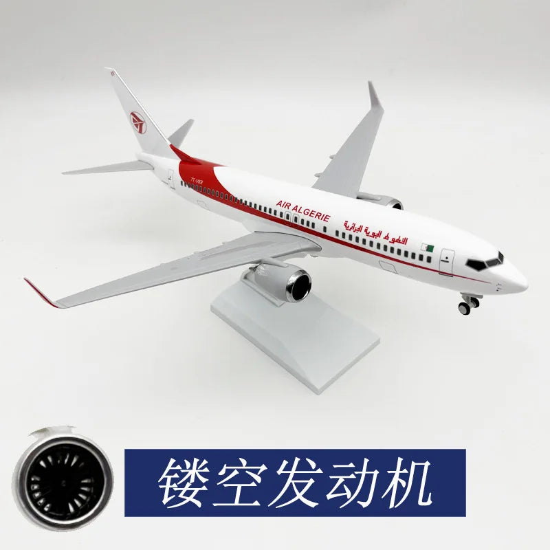30cm plane b737 air ALGERIE Model airplanes resin Die-cast Toy planes with Wheel Stand for boys Christmas Gifts