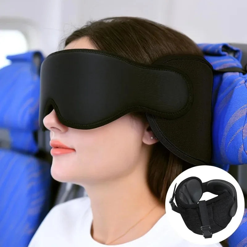 New light-blocking 3D sleep eye mask memory foam multi-functional travel pillow with eye mask without eye pressure
