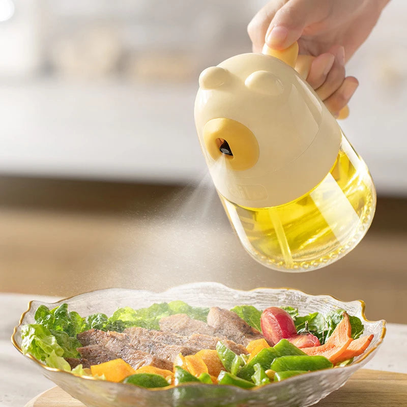 Press Type Glass Oil Spray Oil Bottle Spray Oil Dispenser Oil Jar BBQ Kitchen Baking Roasting Picnic Kitchen Toolglass Oil Spray