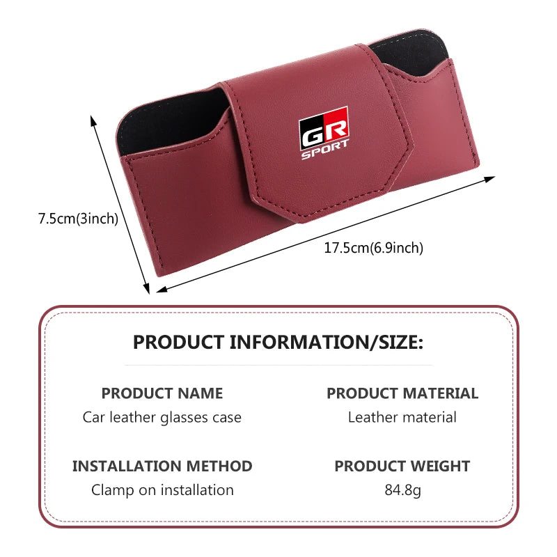 Car Glasses Holder Sun Visor Sunglasses Clip Card Accessories For Toyota C-HR CHR Logo 2016 2017 2018 2019 2021 2022 Fortuner