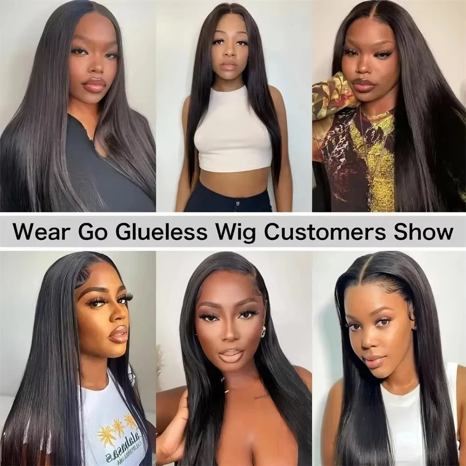 Glueless Wigs Human Hair Ready To Wear Bone Straight Human Hair Wigs 30 Inch Pre Cut 4X4 5X5 Hd Lace Closure Wig Brazilian Hair