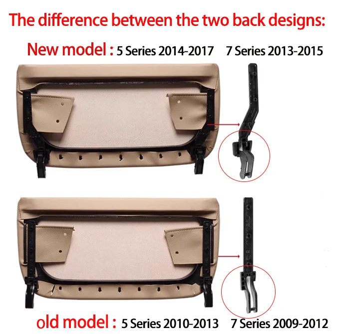 F10 F11 F01 F02 F07  Leather Car Seat Backrest Panel Storage Pocket Cover For BMW 5 7 Series 5GT 2008-2017