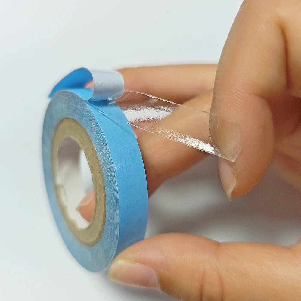 1/2/3 Roll 3 Yards*0.8 CM Super Hair Blue Tape Double-Sided Adhesive Tape for Hair Extension/Lace Wig/Toupee