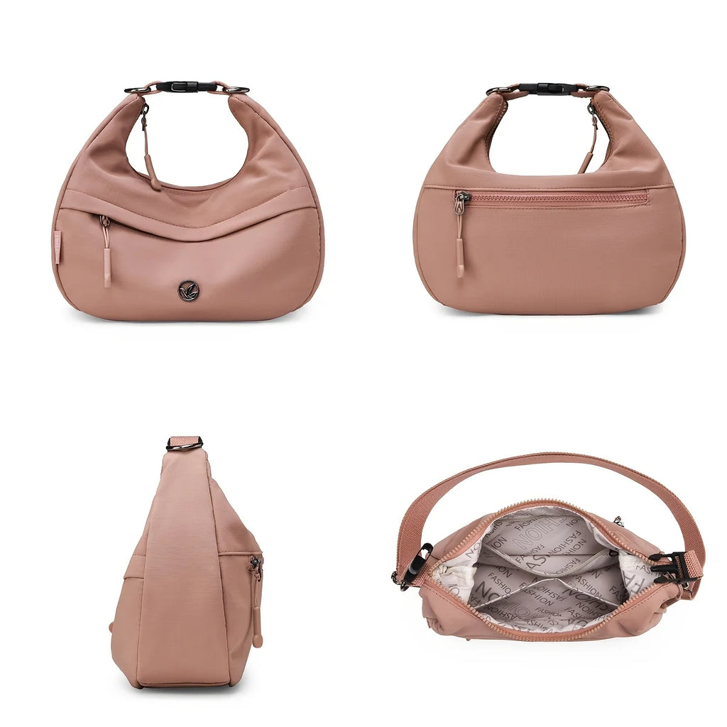 Women's Nylon Crescent Bag Crossbody Bag Hobo Shoulder Bags Handbag Multiple Pockets for Daily Travel Commuting Leisure Tote