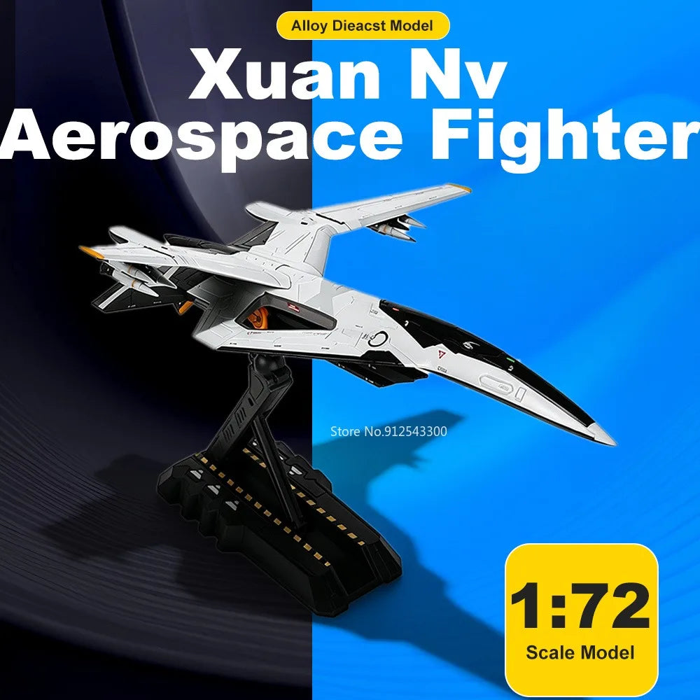 1:72 Scale XuanNv Aerospace Fighter Aircraft Model Toy Movable Parts Detachable Parts Miniature Models Unique Birthday Presents