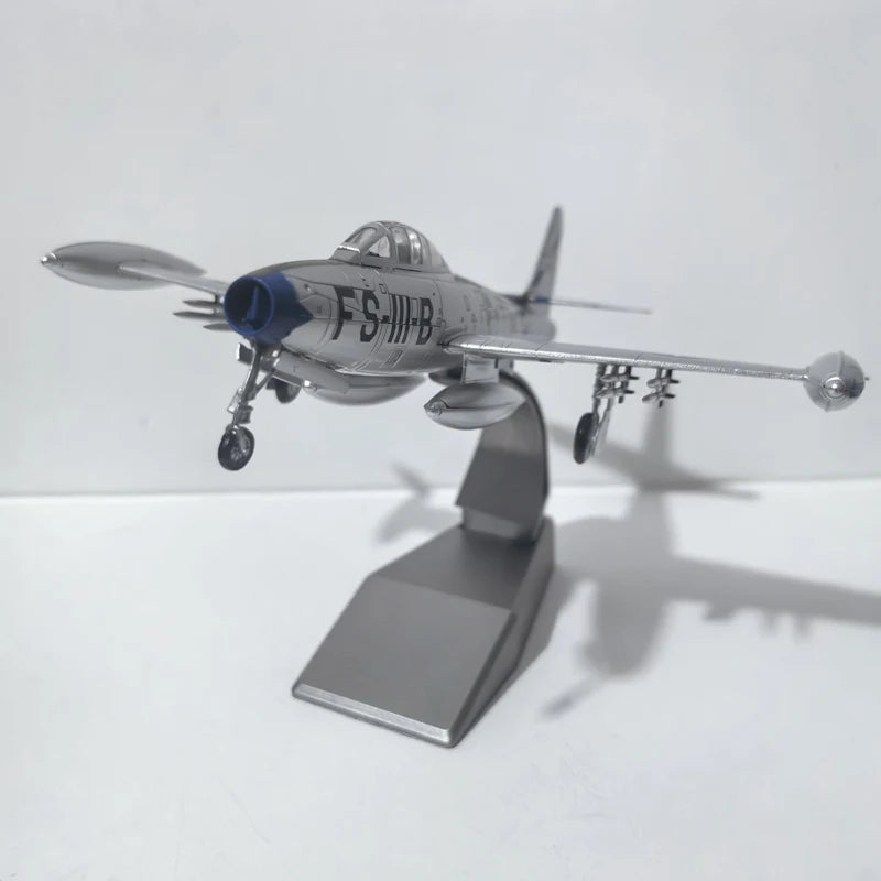 JASON TUTU Diecast Metal 1/72 Scale F-84 Thunderjet Fighter Military Model Airplane Collect Gift