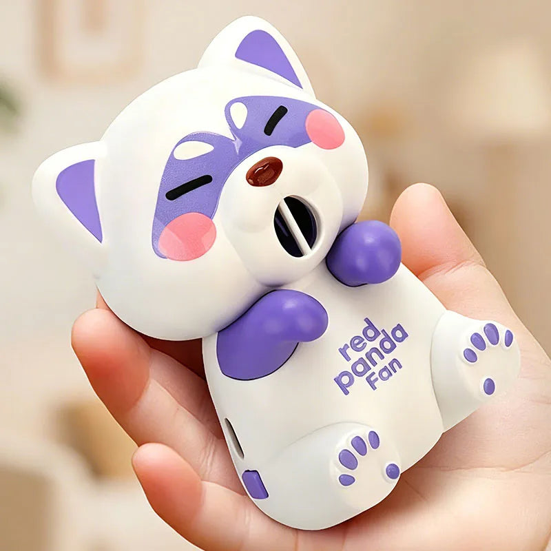 Cat Monkey Panda Model Electric Fan Hanging Cup Hair Dryer Portable Rechargeable Three level Wind Speed Adjustable Boy Girl Toys