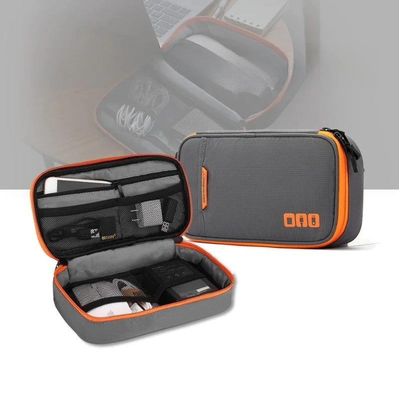 1pc Travel Cable Organizer Bag Portable Waterproof Carry Pouch for USB Charger Cord and Electronic Accessories