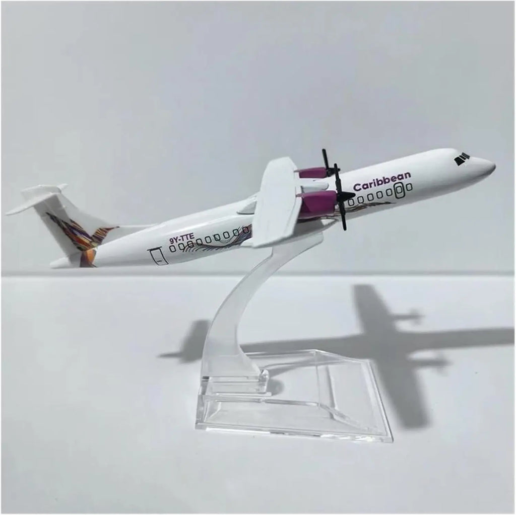 16cm 1/400 for Caribbean ATR Airplane Model Diecast Metal Aircraft Reception Area Ornament Suitable for Gift Giving