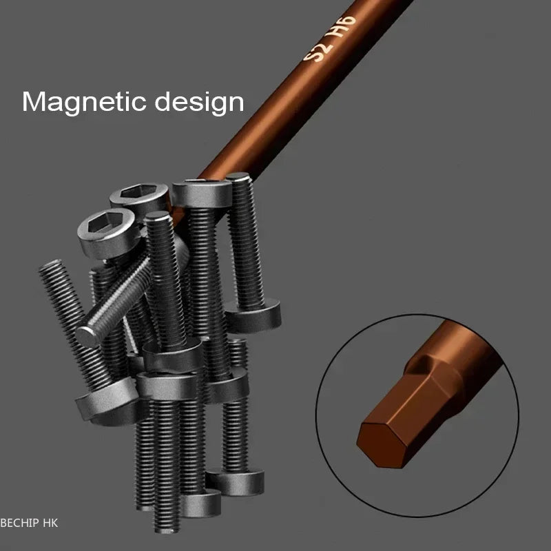 2025 New Internal Hexagonal Screwdriver Small Wrench Hexagonal Star Set Tool Extended Straight Shank Hexagonal Edge Bicycle