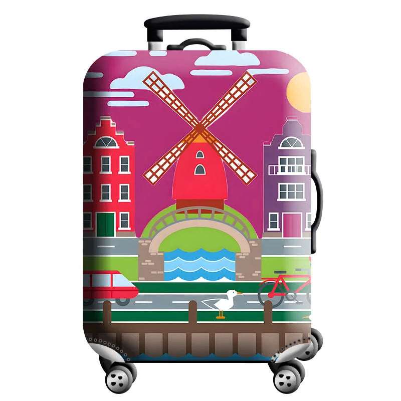 Thick Elastic Luggage Protective Cover Zipper Suit For 18-32 inch Bag Suitcase Covers Trolley Cover Travel Practical Accessories
