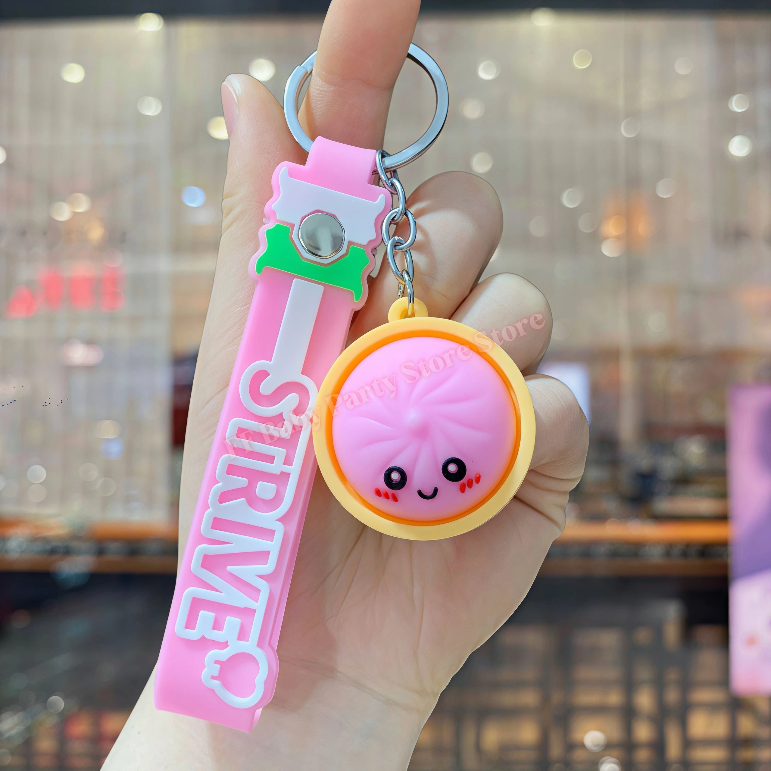 Dumpling Keychains Cute Baozi w/Steamer Random Color for Gift Bags Party Favors Wedding Favors for Guests Birthday Gift Supplies