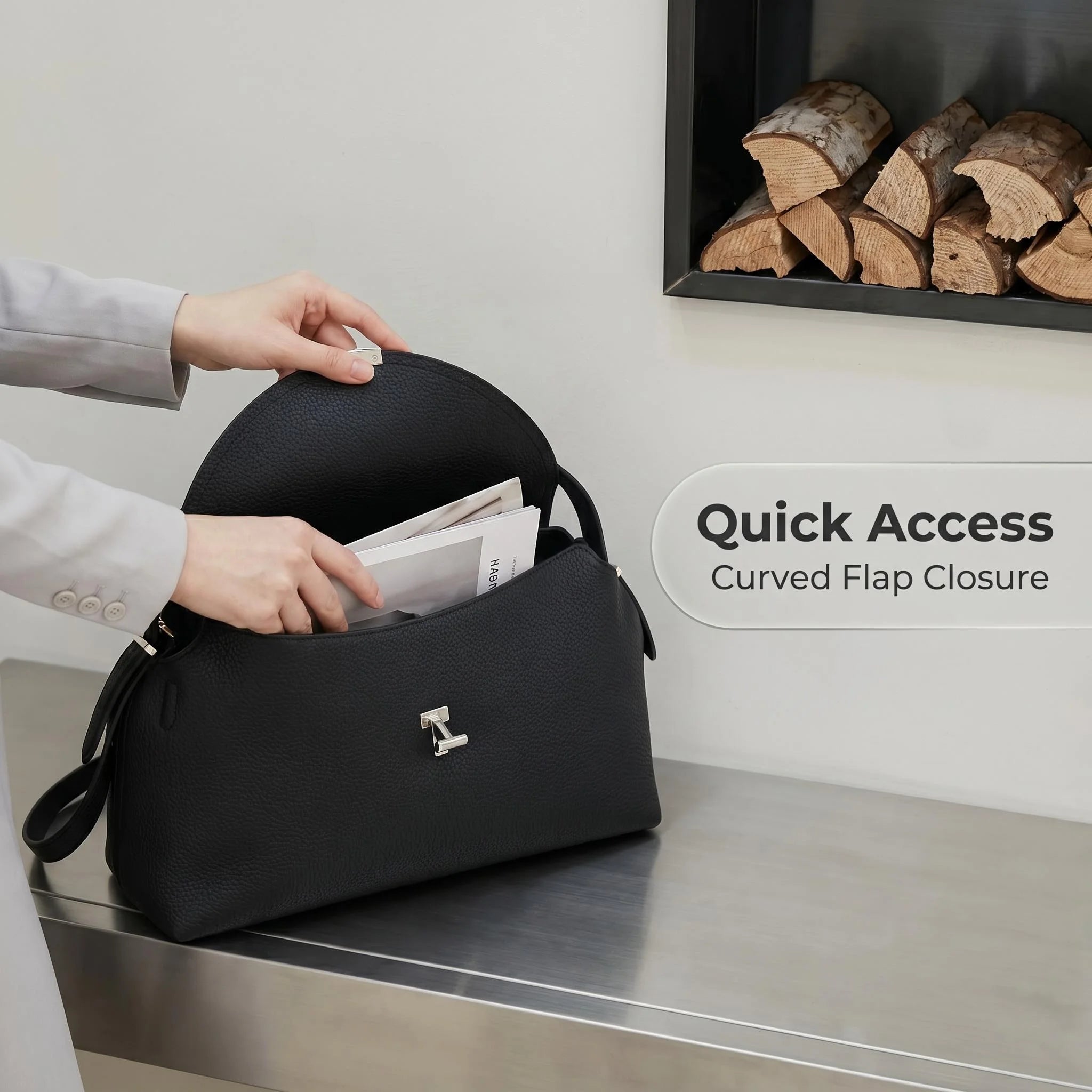 Luxury Soft Business Shoulder Bag, Featuring Adjustable Shoulder Strap, Detachable Waist Belt and Cotton Lining - Available in Dark Color Options
