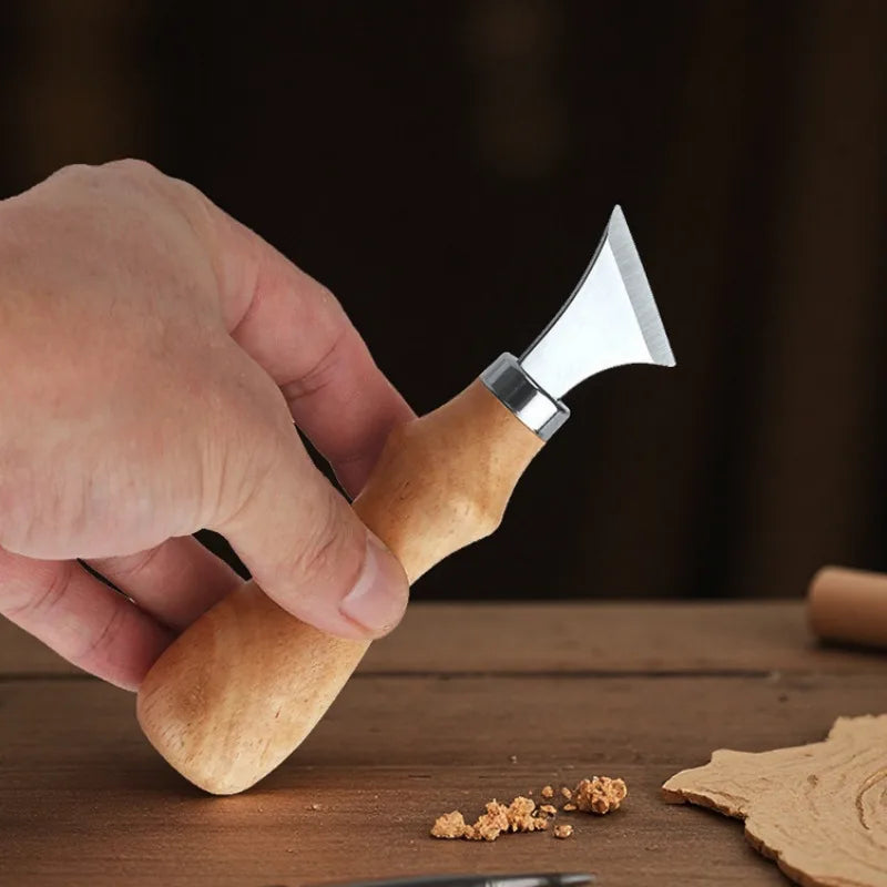 5PCS Wood Carving Knife Set Ergonomic Hook Chisel for Spoon Durable Sculptural Beginner Professional Tools