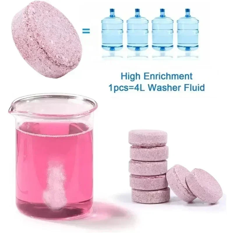 10-100pcs Car Windscreen Effervescent Tablet Solid Cleaner Auto Windshield Wiper Cleaning Tablets Glass Clean Car Washing Tool