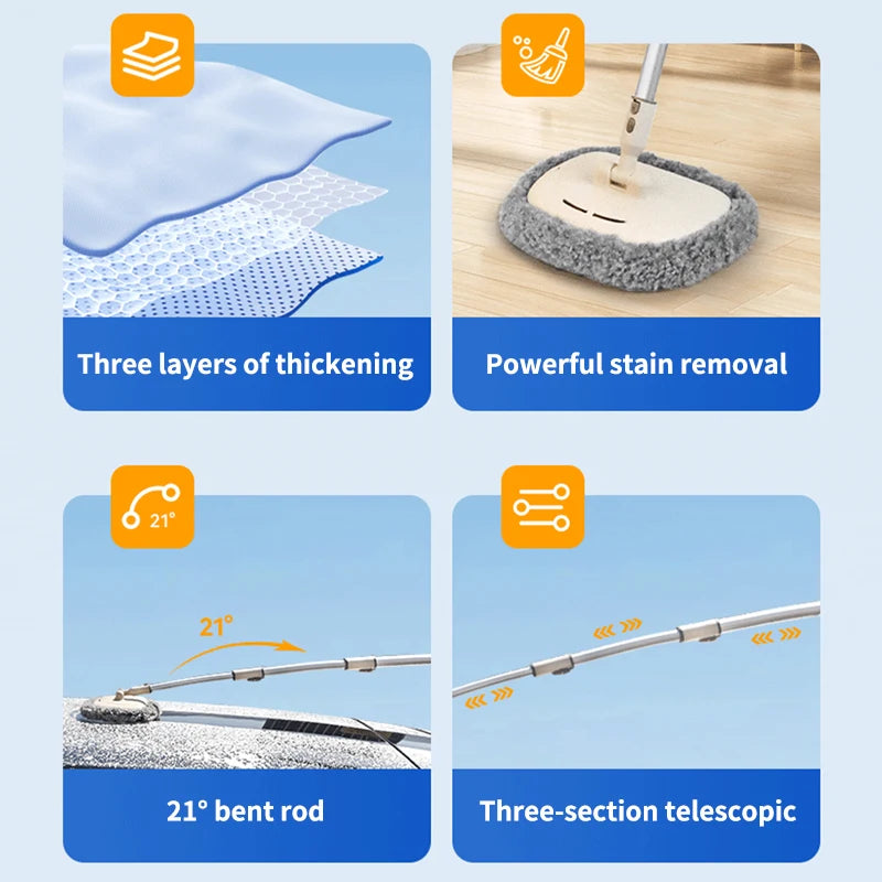 SEAMETAL Car Cleaning Brush Details Adjustable Super Absorbent Car Wash Brush Telescopic Long Handle Wash Mop Car Accessories