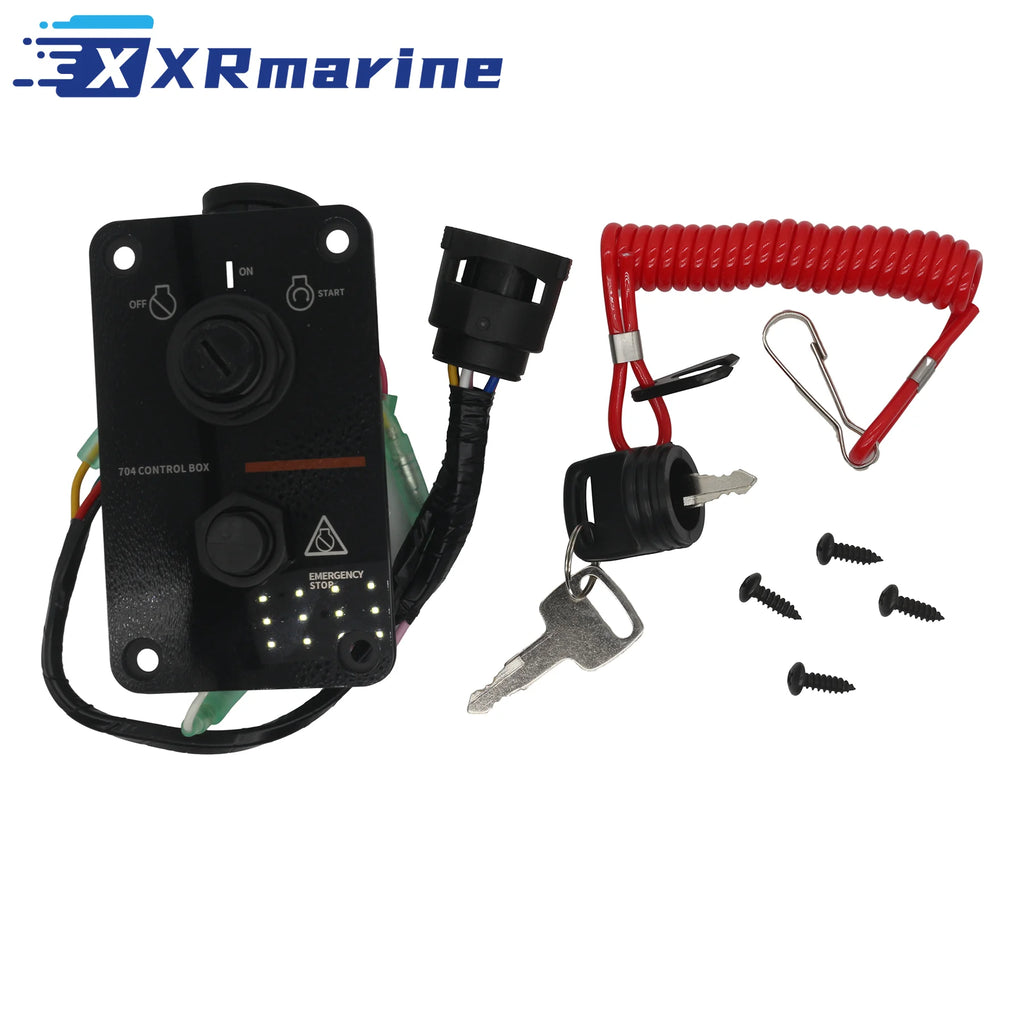 Outboard Single Engine Key Switch Assembly Panel Repl For Yamaha 704-82570-12-00 704-82570-08-00 704-82570-01-00