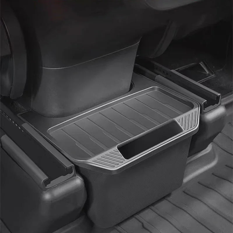 Rear Air Vent Storage Box For Tesla Model Y YL 2025 2026 Under Rear Seat Holder Trash Bin Can Organizer Car Interior Accessories