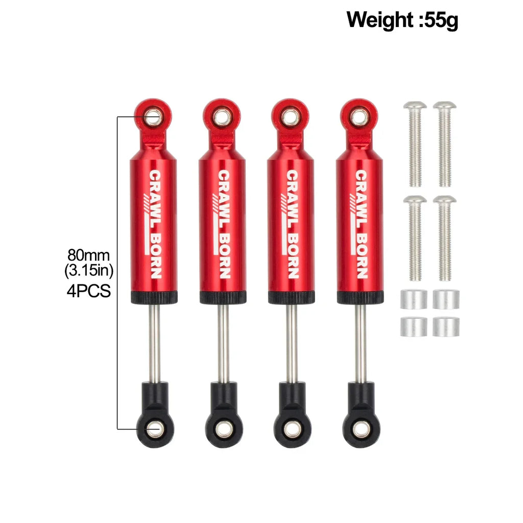 1/10 RC Crawler 4pcs Shock Absorber 70/80/90/100/110mm Metal Spring Suspension for Axial SCX10 TRX4 D90 Capra Redcat 90046