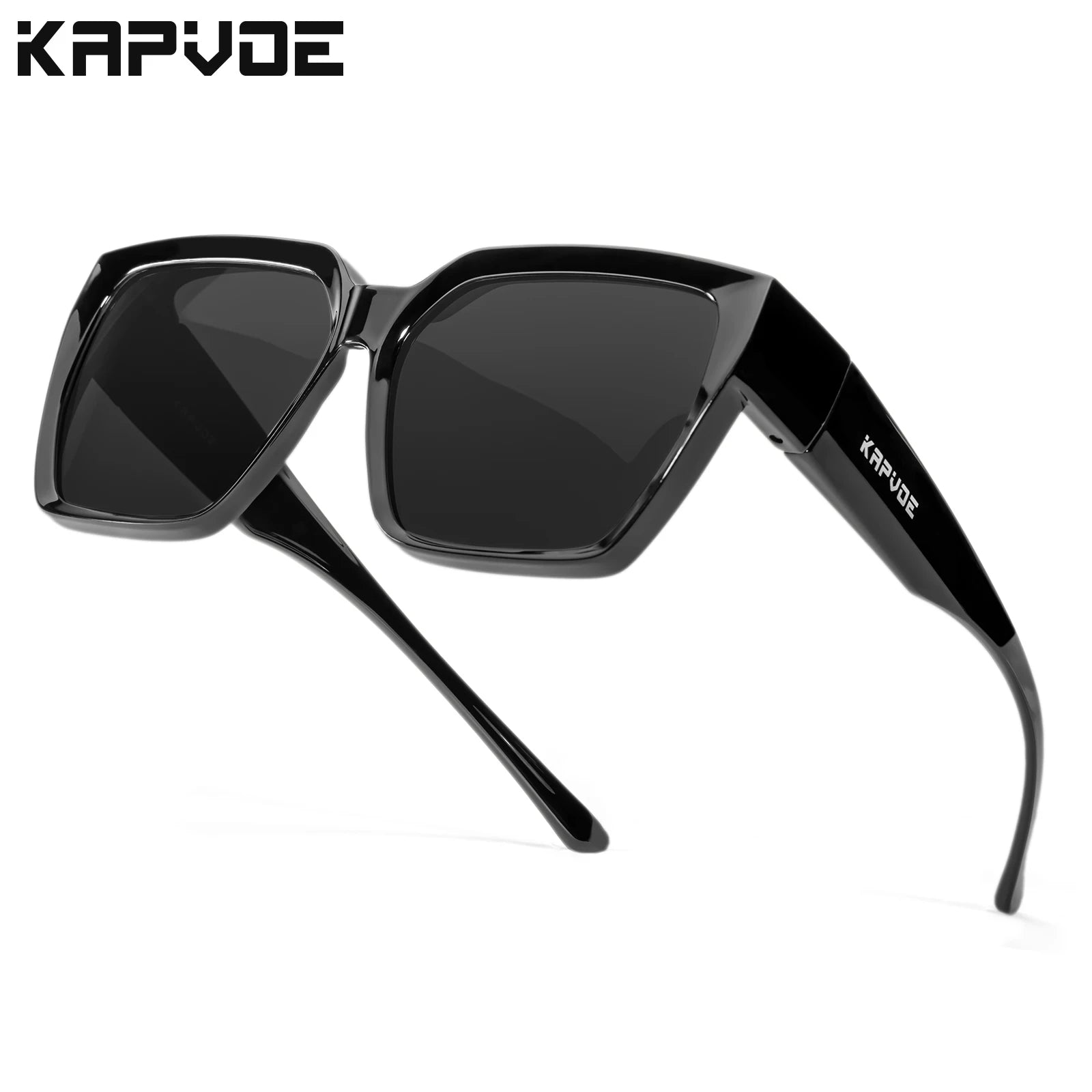 Kapvoe Fitover Sunglasses Polarized Oversized Driving Shades Square Over Sunglasses Men Cycling Glasses Fishing Bicycle Goggles